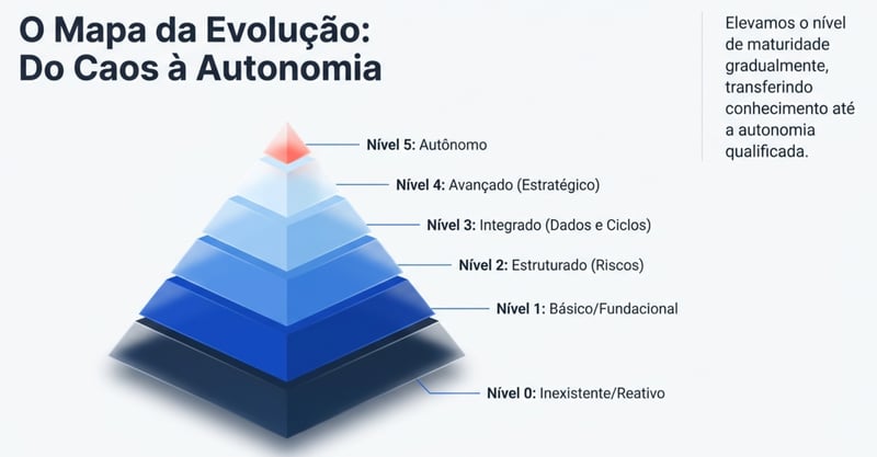 Pirâmide de Maturidade - O Mapa da Evolução